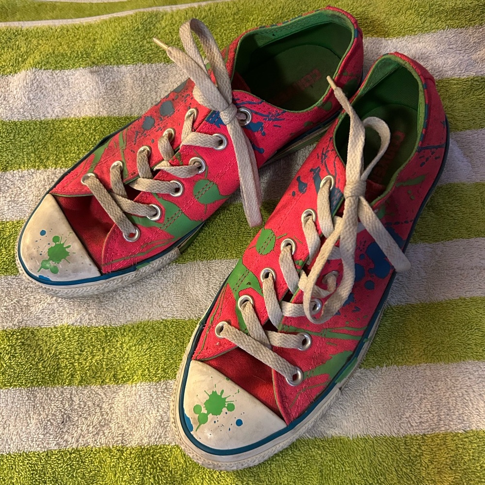 Splatter Paint Low Top Converse